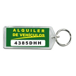 Llavero de cristal acrílico en blanco
