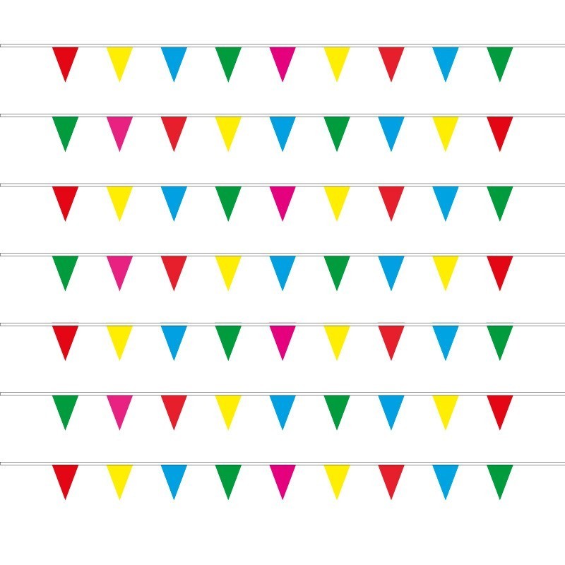 Cadena triángulos, multicolor, 50m