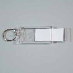 Llavero de cristal acrílico en blanco