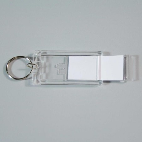 Llavero de cristal acrílico en blanco