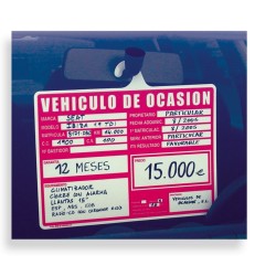 Cartel PVC con gancho