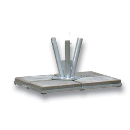 BASE ACERO 3 MASTILES