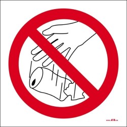 Prohibido arrojar objetos al suelo