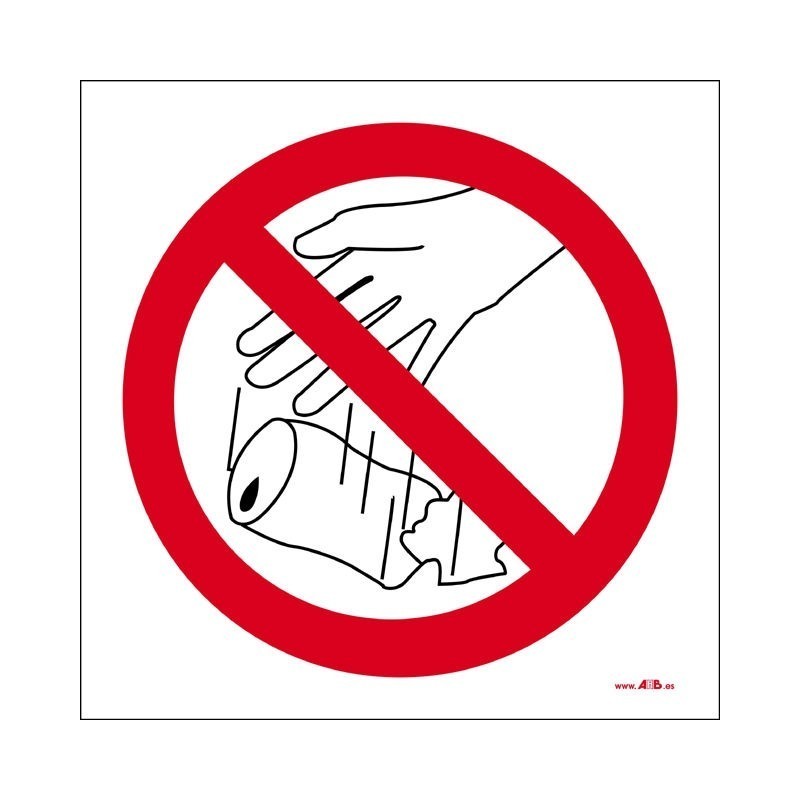 Prohibido arrojar objetos al suelo