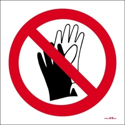 PROHIBIDO EL USO DE GUANTES