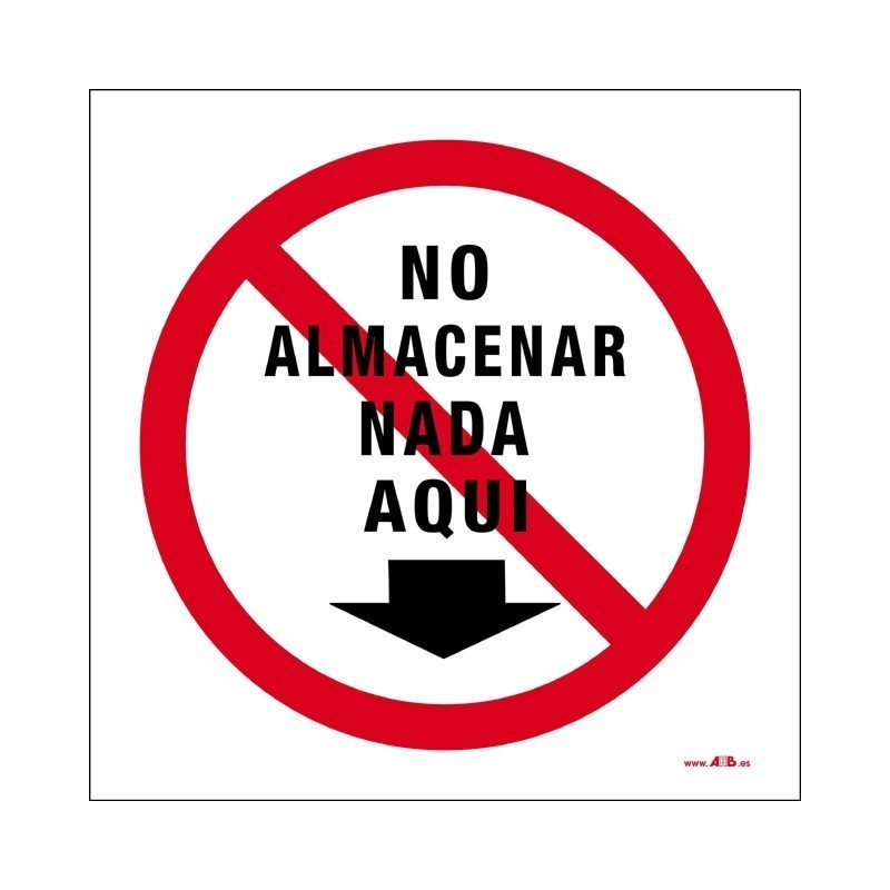 No almacenar nada aquí
