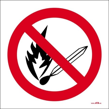 Prohibido fumar y encender fuego