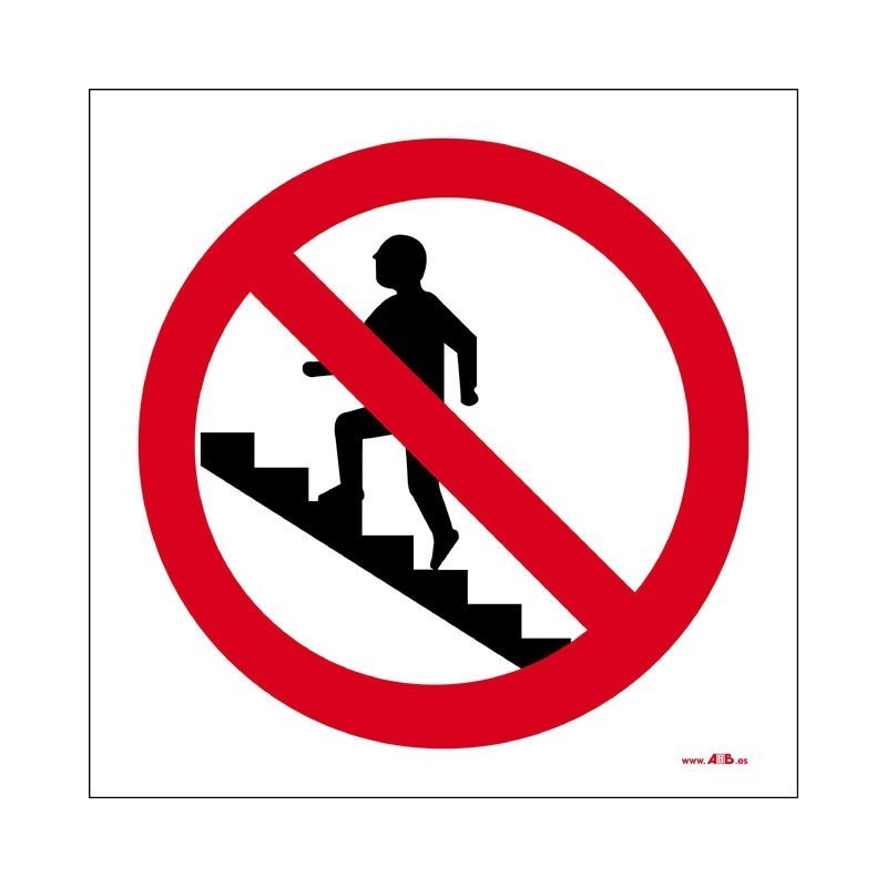Prohibido acceso a escalera