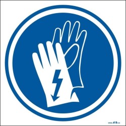 Uso obligatorio de guantes dieléctricos