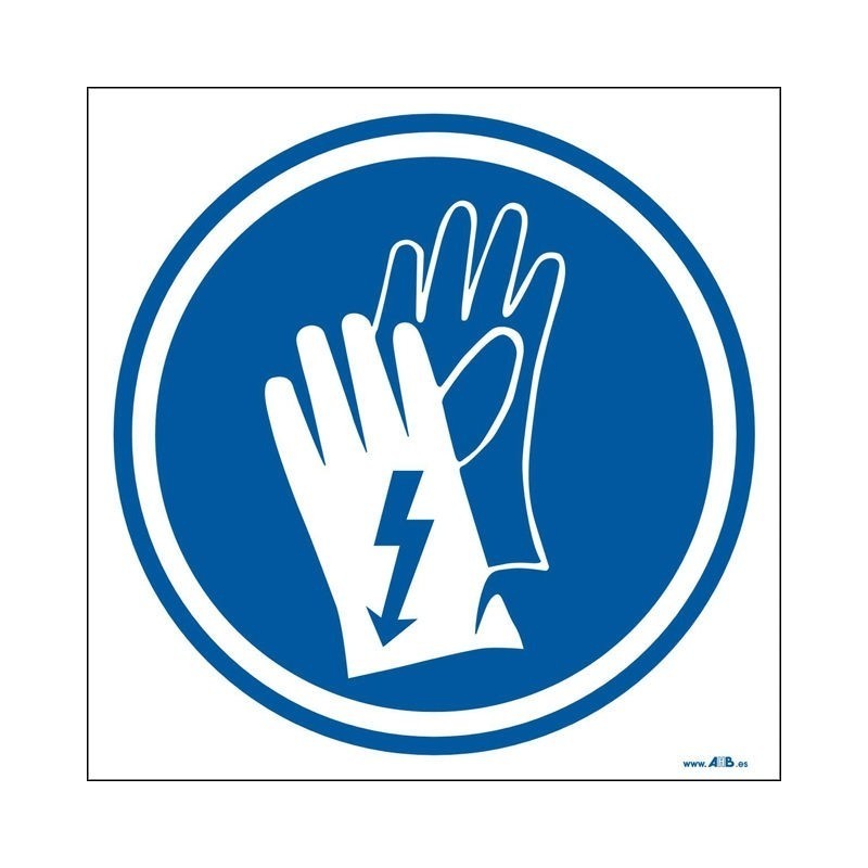Uso obligatorio de guantes dieléctricos