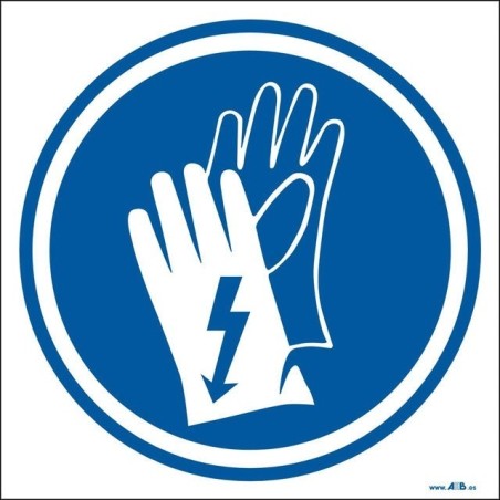 Uso obligatorio de guantes dieléctricos