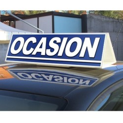 cartel techo coche con iman