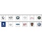 Cadena banderas tela, con logo/marcas