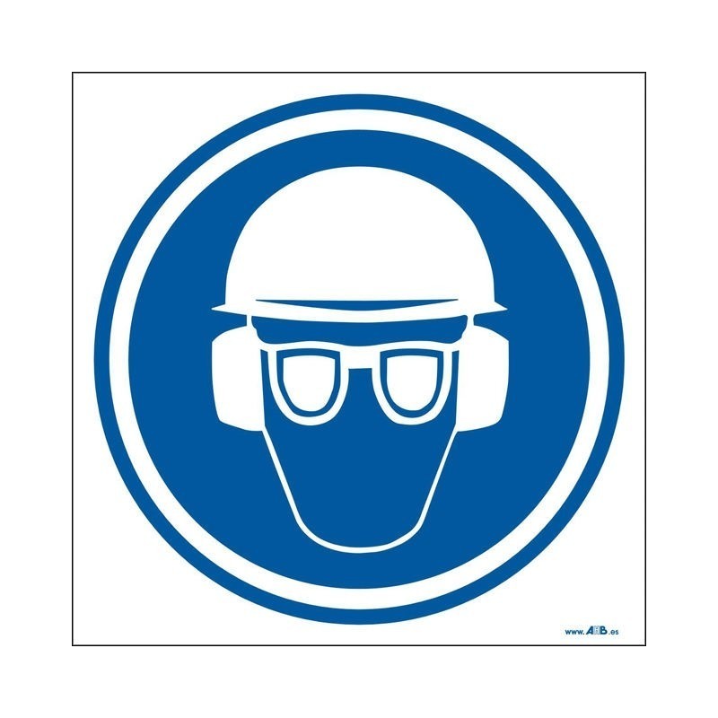 Uso obligatorio de casco, gafas y protectgores auditivos
