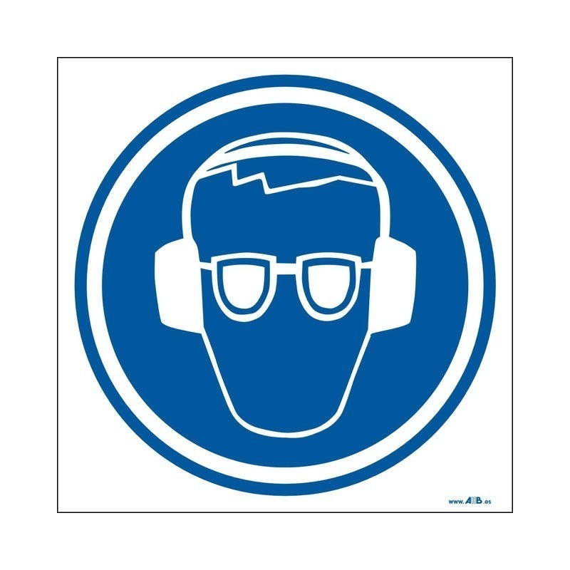 Uso obligatorio de protectores auditívos y gafas